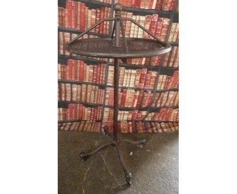 Industrial/haberdashery/shopfitting steel and weldmesh carousel style hanging rail/shelf unit raised on lockable wheels, H 15
