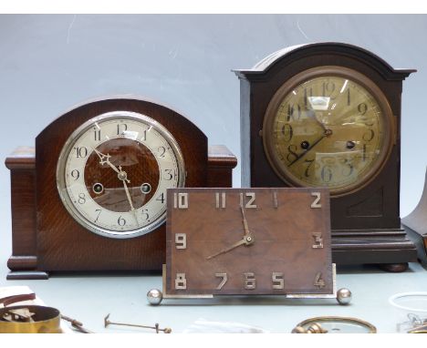 Six various mantel clocks c1930s and some spare parts