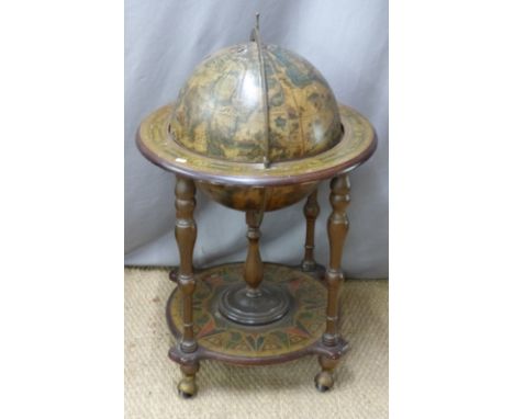 Retro novelty drinks globe, D65 x H100cm
