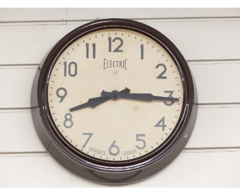 Newgate bakelite effect wall clock with 30cm dial