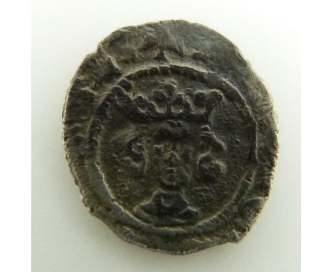 Hammered silver halfpenny, clipped legend but thought to be Richard II (1377-1399) good clear portrait&nbsp;
