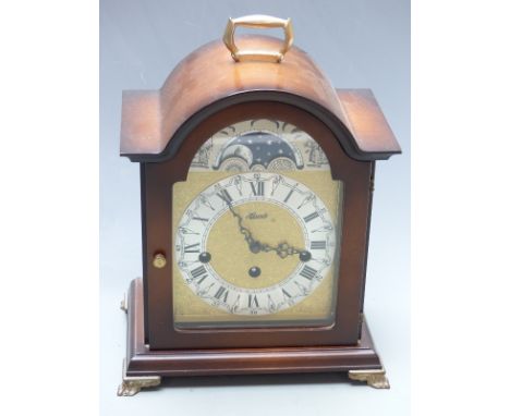 Hermle Westminster chime mounted clock with monophase dial, 25cm tall