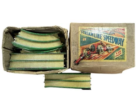 A vintage boxed Streamline Speedway car and track by Marx