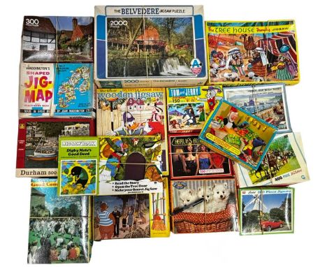 A mixed lot of various vintage jigsaw puzzles