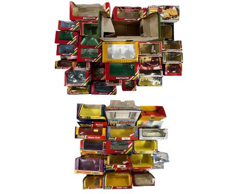 A large collection of empty boxes for various die-cast toys, to inckude Dinky, Britains, Corgi etc