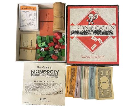 A vintage Monopoly set(unchecked for completeness)
