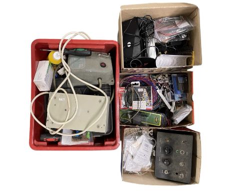 A good collection of model railway electronic accessories, power supplies, tools etc