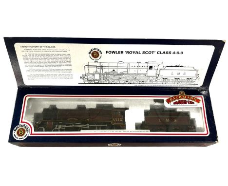 A boxed Bachmann 00 gauge Fowler 'Royal Scot' Class 4-6-0 locomotive and tender