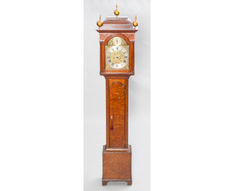 GEORGE III OAK LONGCASE CLOCK
by Andrew Dickie, Edinburgh, the unsigned eight day two train movement with anchor escapement s