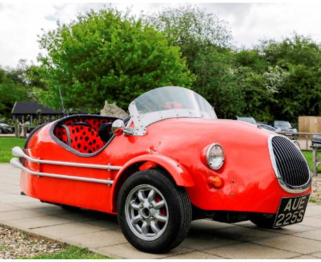 'The Ladybird',a G W Special hand-built three-wheeler car, based on a 1970s 998cc transverse Mini engine, mounted on a Mini s