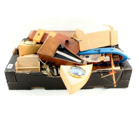 A metronome, home made hurdy gurdy, flutes and sundries