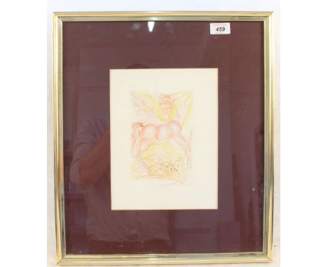 An etched lithograph, Pegasus authentication label verso from Templeton & Rawlings stating by Salvador Dali, 10" x 8"