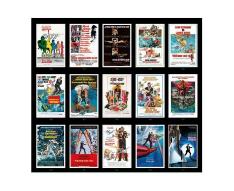 The set of 25 official promotional posters for every James Bond film from Dr. No to The Living Daylights also includes rarely