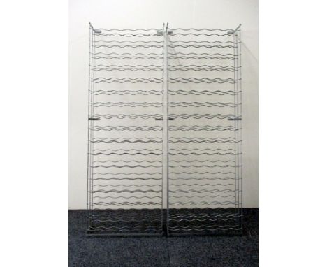 2 x 102 bts (6 x 17) Floor standing Ladder style Steel Wine Racks