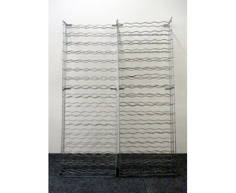 2 x 102 bts (6 x 17) Floor standing Ladder style Steel Wine Racks