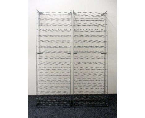 2 x 102 bts (6 x 17) Floor standing Ladder style Steel Wine Racks