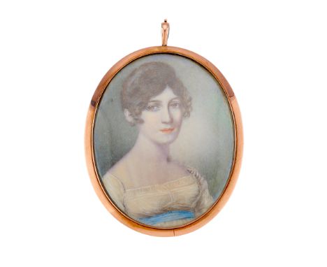 George Engleheart (1750-1829), a fine portrait miniature, circa 1800, watercolour on ivory, believed to depict Lady Page and 