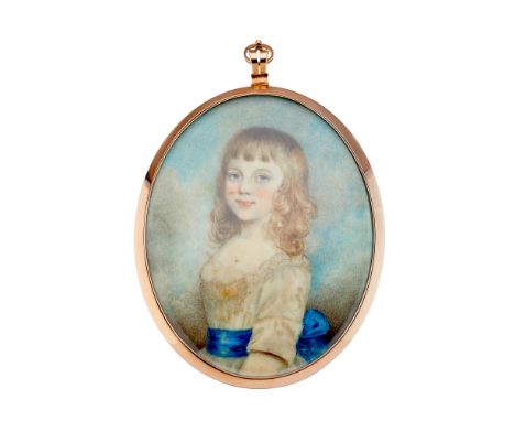 Edward Burch R.A. (1730-1814), a fine portrait miniature, circa 1785, watercolour on ivory, believed to depict Letitia Cockbu