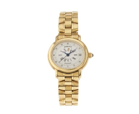 Audemars Piguet, an 18ct gold Millenary bracelet watch, reference 77161BA, automatic movement with quick date set, case numbe