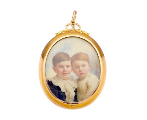 Elsie M Mackrow Harvey R.M.S. (b. 1893), an Edwardian double sided portrait miniature, circa 1900, watercolour on ivory, pain