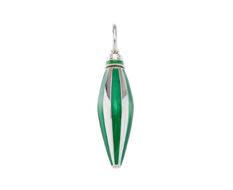 Theo Fennell, a large Alias Carnival pendant, from the Alias Collection, green enamel and sterling silver, hallmarks to indic