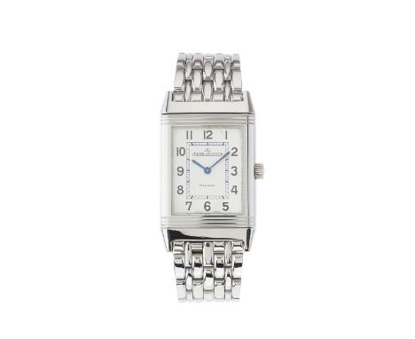 Jaeger-LeCoultre, a stainless steel Reverso bracelet watch, reference 252.847, quartz movement, serial 3033253, fitted to a s