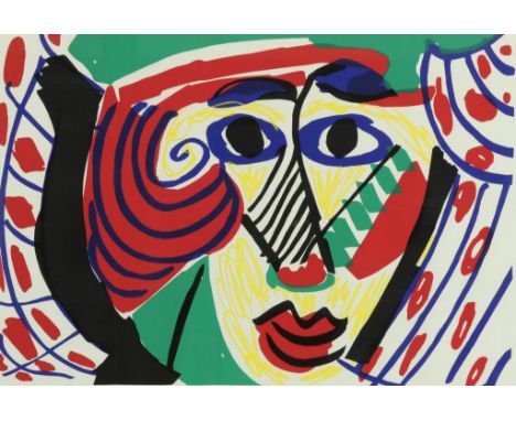 BROUWERS YOLANDE (1951), sign. and datd. l.r. '89,  Female figure, silkscreen 37/45, 59 x 73 cm.BROUWERS, YOLANDE (1951), ges