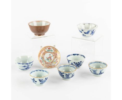 Seven cups and a saucer, Chinese porcelain, Kangxi, Yonghzeng and Qianlong period. 18th century.&nbsp;Provenance:&nbsp;- Most