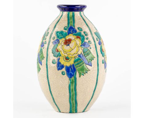 Charles CATTEAU (1880-1966) 'Decor 2366' for Boch Keramis&nbsp;Signed on the base 'Boch La Louvière'Vase model: 960 (creux)Co