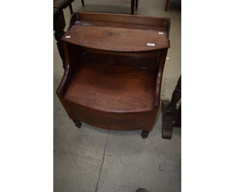 A Victorian mahogany step commode converted to storage