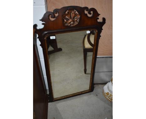 A 19th Century mahogany chippendale style wall mirror