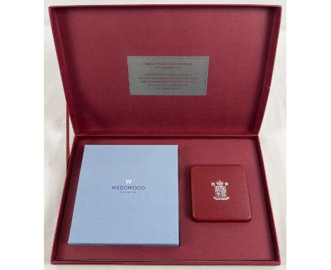 A boxed Imperial Tobacco centenary coin/medal and dish set as gifted to employees in 2001. Box set comprises a cased Royal Mi