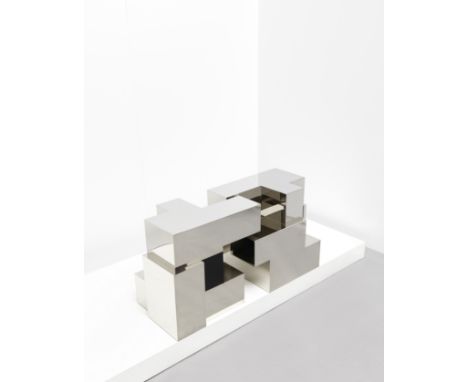 Juan and Paloma Garrido'Block' table, 2009Nickel-plated silver.Each: 60 x 64.1 x 46.4 cmNumber 2 from the edition 10. Footnot