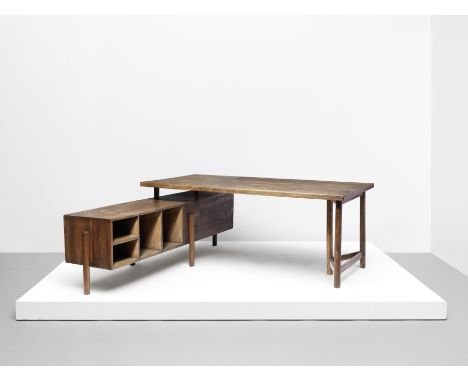 Pierre Jeanneret'Writing table for junior officers', model no. PJ-BU-14-A, from the Secrétariat and administrative buildings,