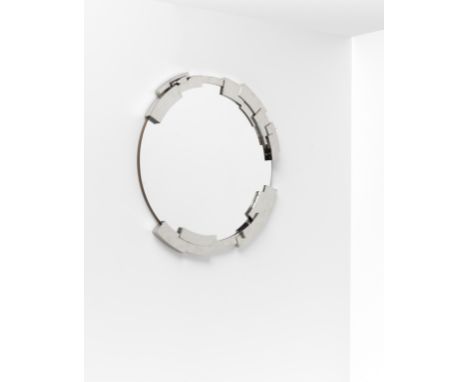 Juan and Paloma Garrido'Cúspide' mirror, 2011Mirrored glass, nickel-plated silver, gold-plated nickel. 95.3 cm diameter Numbe