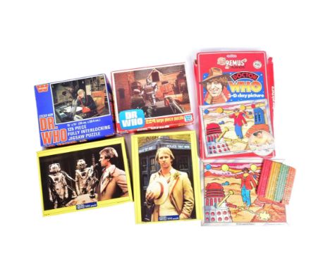 Doctor Who - Jigsaw Puzzles - a collection of x4 original vintage 1970s / 1980s Dr Who jigsaw puzzles by Whitman and Waddingt