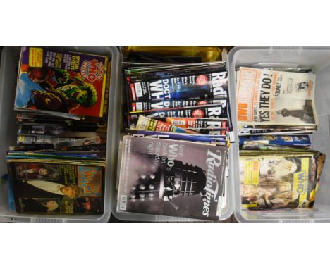 Doctor Who - a LARGE collection of vintage Dr Who related magazines and publications. Spanning three large crates, the collec