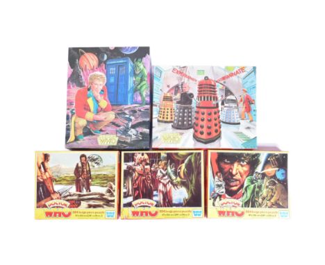 Doctor Who - Jigsaw Puzzles - a collection of x5 original vintage 1970s / 1980s Dr Who jigsaw puzzles by Whitman and Arrow Pu