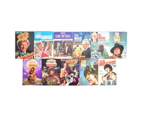 Doctor Who - a collection of x11 original vintage 1960s to 1980s Dr Who annuals. Includes: No.1 (William Hartnell era), 1973,