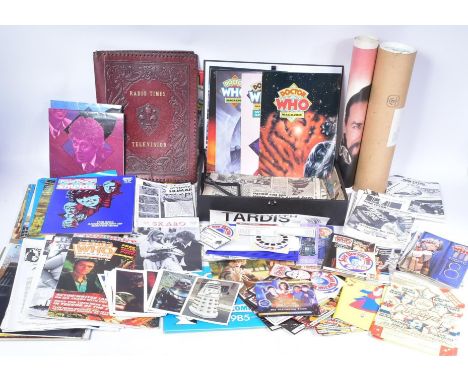 Doctor Who - a large collection (x1 box) of assorted vintage Dr Who related ephemera (pre-1990s) to include: vintage posters,