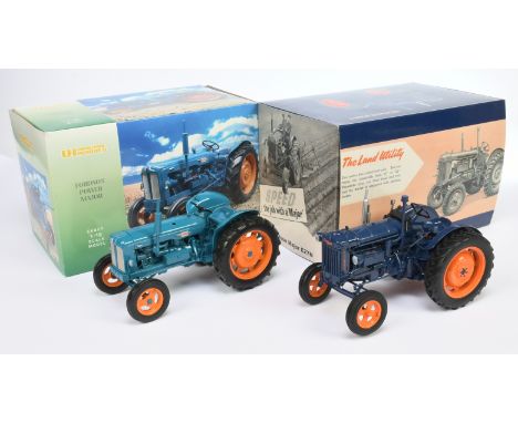 Universal Hobbies (1/16th) Tractors A pair - (1) Fordson power Major - Blue body and (2) Fordson Power Major E27N - Dark blue