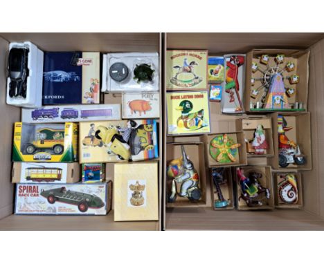 Tinplate &amp; other mixed group including: Schylling Spiral Race Car; Lledo Days Gone; Signature Models 1938 Cadillac Panel 