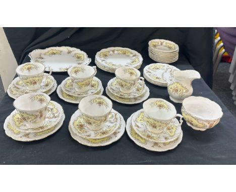Royal Albert September Song 6 cups and saucers along with various other pieces such as milk jug, sugar bowl etc