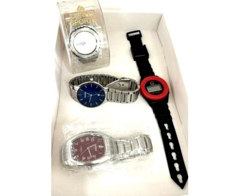 Selection of assorted wrist watches includes Sekonda 1383, Loaded wristwatch etc