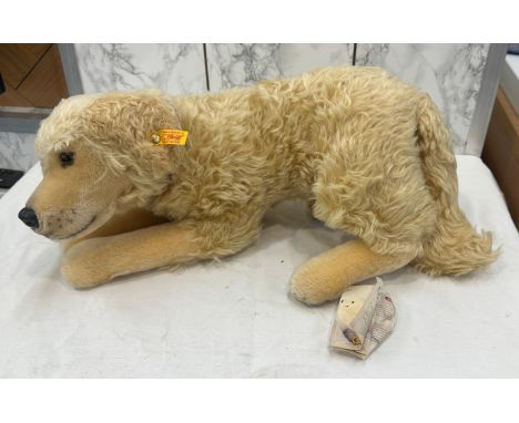 Vintage Steiff dog teddy bear with original tag