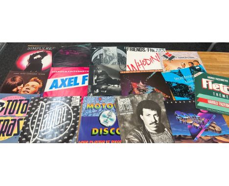 Large selection of assorted records to include Lionel Richie, Simply red etc