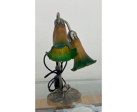 Tiffany style lamp overall height approx 16 inches tall, untested