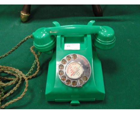 A jade green bakelite telephone 164-55 