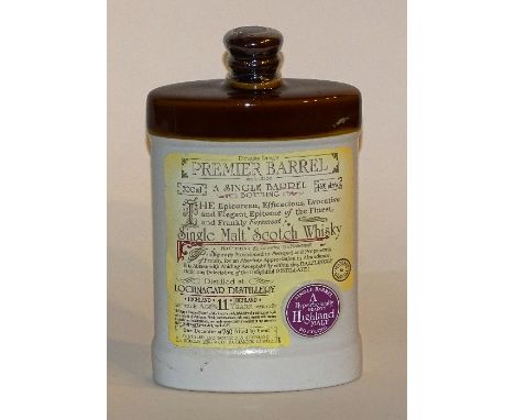 A Lochnagar 11 year old single malt scotch whisky by Douglas Laing's Premier Barrel Selection, in a ceramic decanter, 700ml, 