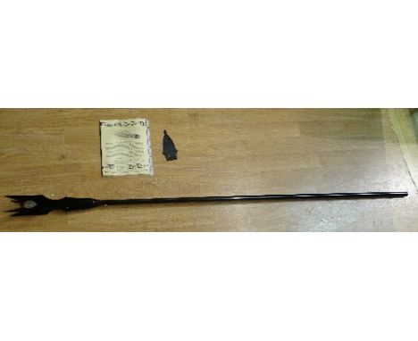 A Lord of the Rings limited edition reproduction 'Staff of Saruman', with certificate of authenticity and metal plinth, 194cm